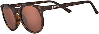 goodr Nine Dollar Pour Over Polarized Round Sunglasses for Men & Women, Small Sized (Circle G), Brown Translucent Frames with Brown Non-Reflective Lens, UV400 Protection, No Slip, No Bounce