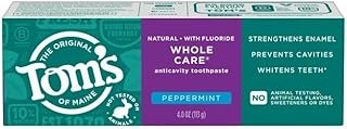 Tom's of Maine Toms of Maine Whole Care with Fluoride Natural Toothpaste, Peppermint - 4.7 Oz, 4.7 Oz