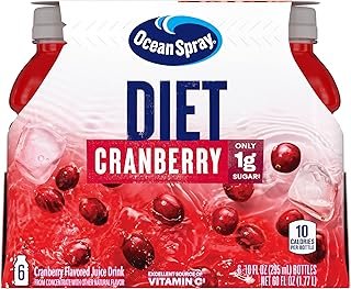 Ocean Spray Juice Drink 10 Ounce Bottle Pack of, Diet Cranberry, 60 Fl Oz, (Pack of 6)