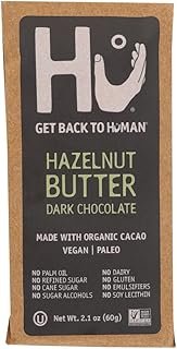 Hu Kitchen CHOCOLATE BARS 2.1 OZ Hazelnut Butter Dark Chocolate pack of 6