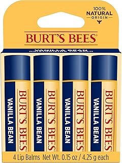 Burt's Bees 100% Natural Moisturizing Lip Balm, Vanilla Bean - 4 Tubes