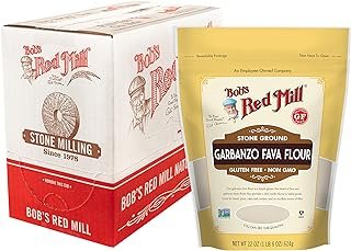 Bob's Red Mill Garbanzo & Fava Bean Flour, 22oz (Pack of 4) - Gluten Free, Vegan, Keto Friendly, Kosher