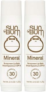 Sun Bum SPF 30 Mineral Sunscreen Lip Balm | Hawaii 104 Act Compliant (Octinoxate & Oxybenzone Free) Broad Spectrum Natural Lip Care with UVA/UVB Protection | .15 oz