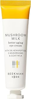 Beekman 1802 Mushroom Goat Milk Eye Cream - Clinically Proven Anti-Aging Eye Treatment for Dark Circles & Fine Lines - With Kojic Acid, Hexapeptide & Mushrooms - Fragrance-Free, Cruelty-Free