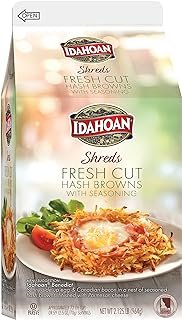 Idahoan Fresh Cut Premium Hashbrowns, 100% Real Idaho® Potatoes, Gluten-Free, 2.125 Pound (Pack of 6)