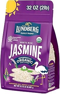 Lundberg Family Farms Organic Jasmine Rice, California White, 32 Ounce