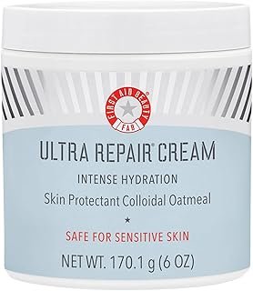 First Aid Beauty Ultra Repair Cream, Intense Hydration Whipped Colloidal Oatmeal, Clinically Proven to Strengthen Skin Barrier in 7 Days & Helps Relieve Eczema, Luxury Face & Body Moisturizer, 6 oz