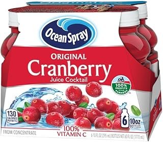 Ocean Spray Cranberry Cocktail Juice Drink, (Pack of 6) 10 Ounce, 60 Fl Oz