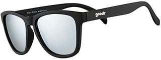 goodr Ron's Smoke and Mirrors Polarized Sunglasses for Men & Women, Limited Edition, Medium Sized (OG), Black Solid Frame with Silver Mirrored Reflective Lenses, UV400 Protection, No Slip, No Bounce
