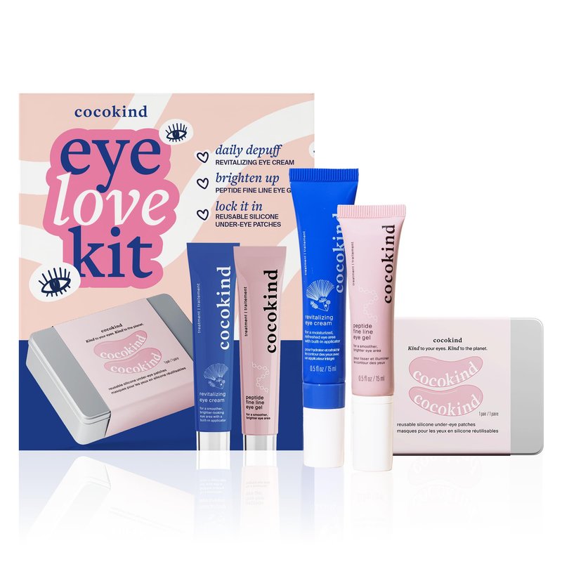 Cocokind Eye Love Kit, Firm Skin and Smooth Fine Lines, Lock in Hydration, Brighten Dark Circles and Remove Under Eye Puffiness