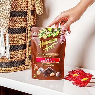 Hawaiian Host Paradise Collection - Dark Chocolate Macadamia Nuts - 8 Oz Bag
