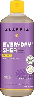 Alaffia Shampoo, Normal to Very Dry Hair, with Shea Butter and Coconut Oil, Lavender 16 Fl Oz