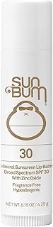Sun Bum SPF 30 Mineral Sunscreen Lip Balm - Hawaii Act 104 Compliant (Octinoxate & Oxybenzone Free) - Zinc-Based Broad Spectrum UVA/UVB Lip Protection - 0.15 oz Stick
