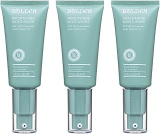 BOLDEN SPF 30 Brightening Face Moisturizer with Vitamin C | Broad Spectrum UVA/UVB Sunscreen | Applies Clear without Chalky Residue |1.0 FL Oz (Pack of 3)