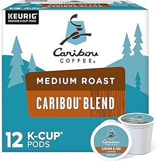 Caribou Coffee Caribou Blend Keurig Single-Serve K-Cup Pod, Medium Roast Coffee, 12 Count