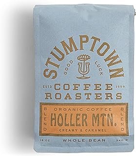STUMPTOWN COFFEE ROASTERS Medium Roast Organic Whole Bean Coffee - Holler Mountain 12 Ounce Bag with Flavor Notes of Citrus Zest, Caramel and Hazelnut