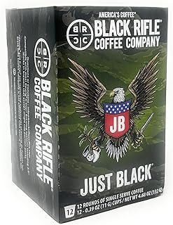 Black Rifle Coffee Company Just Black Single Serve Pods Medium Roast - 12 count - Roasted in the USA