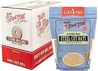 Bob's Red Mill Gluten Free Steel Cut Oats, 24oz (Pack of 4) - Gluten Free, Non GMO, Whole Grain, Vegan, Kosher