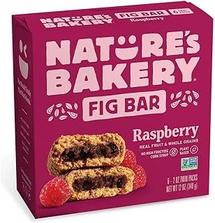 Nature's Bakery Raspberry Real Fruit, Whole Grain Fig Bar - 6 Bars. (12 oz.)
