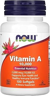 NOW Foods Vitamin A 10,000 IU 100 Sgels