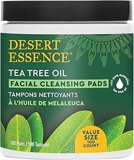 Desert Essence Tea Tree Facial Cleansing Pads 100 Pads Container