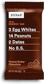 RXBAR Whole Food Protein Bar, Peanut Butter Chocolate (6 Boxes, 24 Bars)