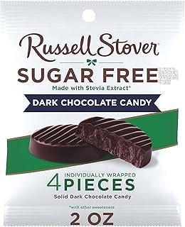 Russell Stover Sugar Free Dark Chocolate Medallions Candy, 2 oz. bag (Pack of 10)