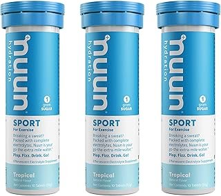 Nuun Active: Tropical Fruit Electrolyte Enhanced Drink Tabs (3 Tubes of 10 Tabs)