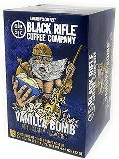 Black Rifle Coffee Company Vanilla Bomb Single Serve Pods Medium Roast - 12 count - Roasted in the USA - America's Coffee