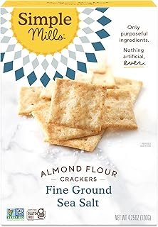 Simple Mills Almond Flour Crackers, Fine Ground Sea Salt, 4.25 Oz