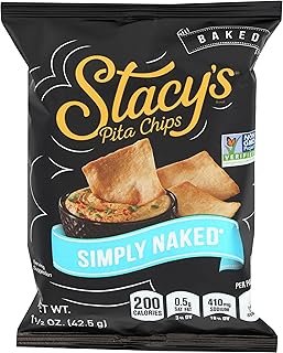 Stacy's Pita Chips, Simply Naked with Sea Salt, 1.5 oz Bag (Pack of 36)36