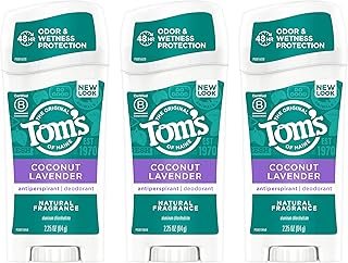 Tom's of Maine Long-Lasting Aluminum-Free Natural Deodorant for Women, Wild Lavender, 2.25 oz. 3-Pack
