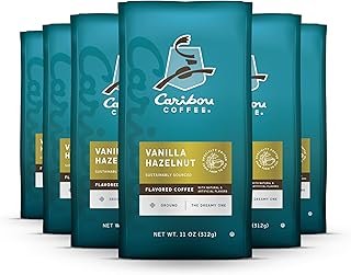 Caribou Coffee Flavored Ground Coffee - Vanilla Hazelnut Dreamstate 66 Ounces (6 Bags of 11 Ounces)