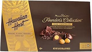 Hawaiian Host Premium DARK CHOCOLATE Covered Whole Macadamia Nuts 7 oz Box