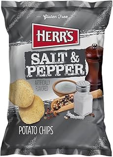 HERR'S Salt and Pepper Potato Chips, 2.75 Ounce (Pack of 12)