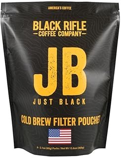 Black Rifle Coffee Company Cold Brew Packs, Medium Roast Coffee Packs, 6 Ready to Brew Packets