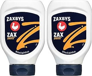 Zaxbys Zax Sauce, Burger Sauce, Barbecue Sauce, Special Sauce, BBQ Sauce, Secret Recipe for Chicken Dipping, Steak, Burgers, Fry Sauce - 16 fl oz (Pack of 2)