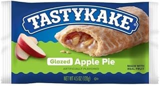 Tastykake Glazed Apple Pie, 4.5 oz, Individual Wrapped Snack (Pack of 6)