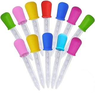 BELLARMOR 5ml Liquid Dropper Medicine Silicone Clear Plastic Eye Dropper No BPA Silicone and Plastic Pipettes for Kids, 12 Pack