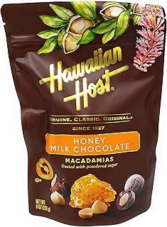 Hawaiian Host Paradise Collection - Honey Milk Chocolate Macadamia Nuts - 8 Oz Bag