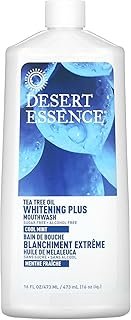 Desert Essence Mouthwash, Tea Tree Whitening Mint, 16 Fluid Ounce