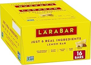 Larabar Lemon Bar, Gluten Free Vegan Fruit & Nut Bar, 1.6 oz Bars, 16 Ct