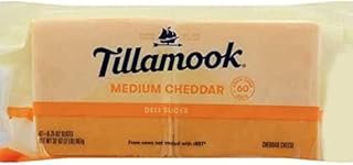 Tillamook Sliced Medium Cheddar Cheese, 2 Pound -- 12 per case.