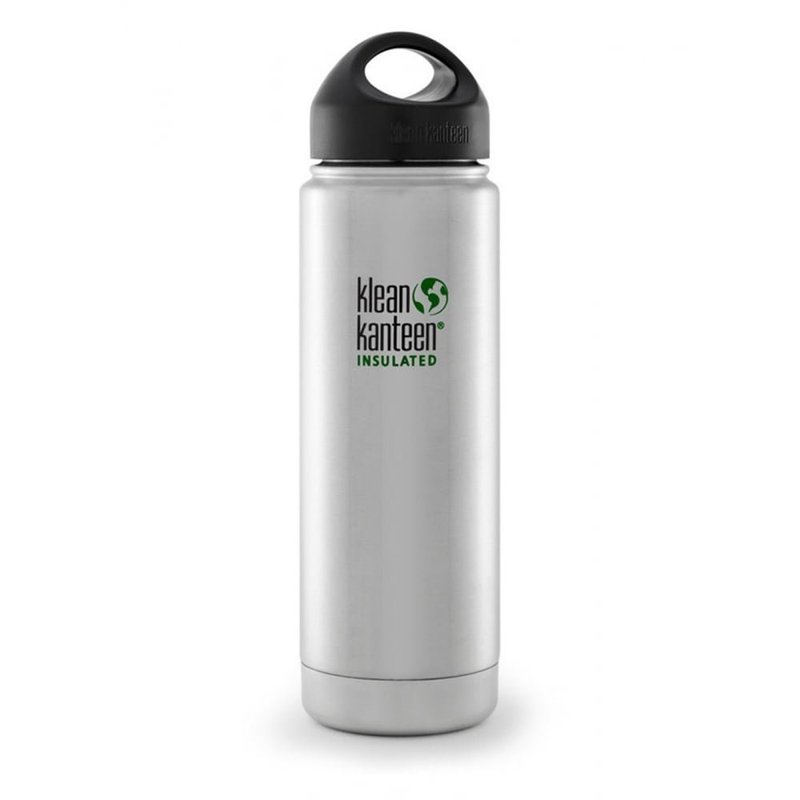 Klean Kanteen Wide Mouth Double Wall Insulated Water Bottle with Loop Cap