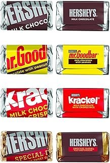 Chocolate Candy Bar Assortment, Miniatures (Hershey's, Krackel, Mr Goodbar, Special Dark), 12 Ounce