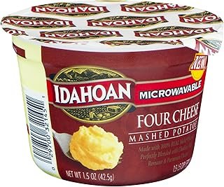 Idahoan Mashed Potatoes, Four Cheese, 1.5 Ounce (Pack of 12)