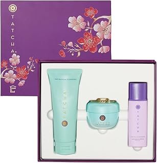TATCHA The Pure Pores Set, Matcha Cleanse, Water Cream & Silk Sunscreen with Clarifying Japanese Ingredients for Smooth, Luminous, Protected Skin ($176 Value)