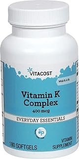 Vitacost Vitamin K Complex with K1 & K2-400 mcg - 180 Softgels
