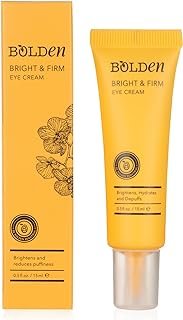 BOLDEN Bright & Firm Eye Cream | Under Eye Cream for Dark Circles & Puffiness | Hydrates and Improves Wrinkles | Fragrance Free | 0.5 Fl Oz