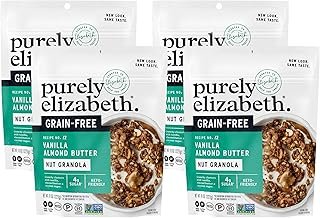 purely elizabeth Granola Vanilla Almond Butter MCT Grain Free, 8 Ounce (Pack of 4)